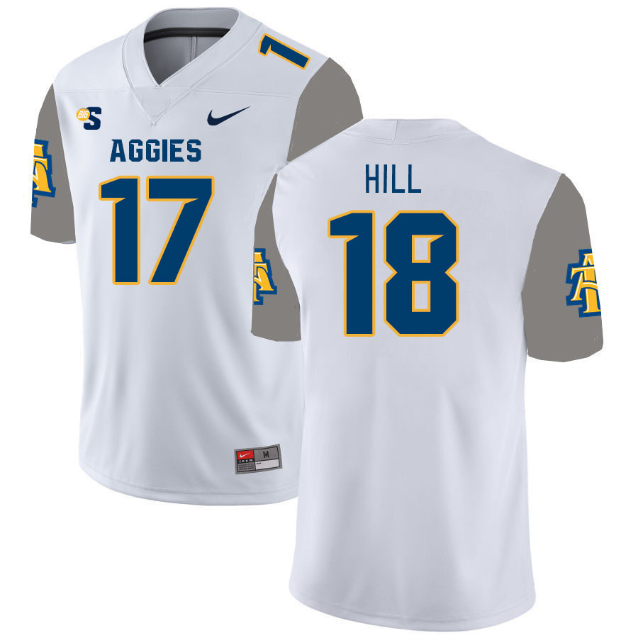 Men-Youth #18 Tyson Hill North Carolina A&T Aggies 2023 College Football Jerseys Stitched-White